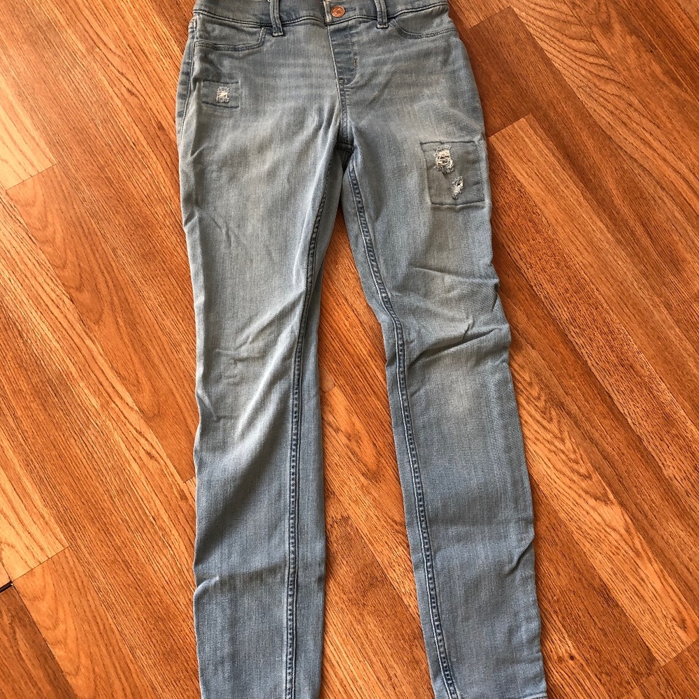 Kids Girls Abercrombie & Fitch Pull On Jeans Leggings Size 13/14